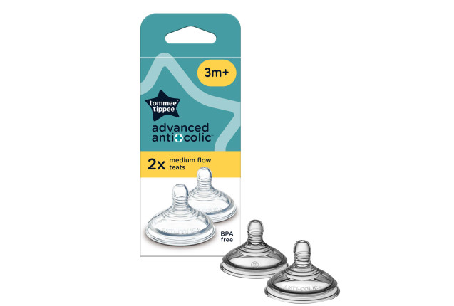 TT ADVANCED ANTI-COLIC MEDIUM FLOW TEAT 2PK 3M+ x 2