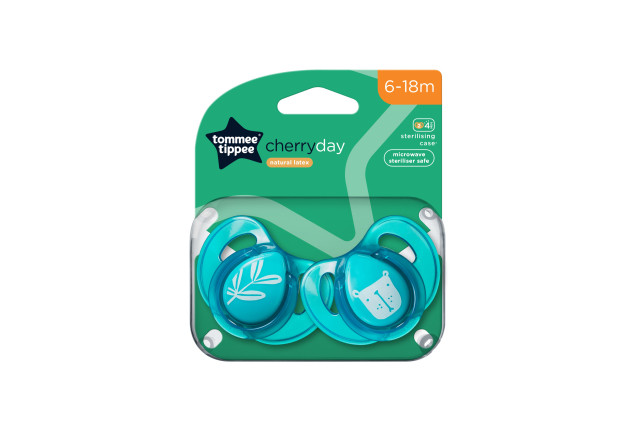 Esstentials Basic Cherry Latex Soother 6-18m x 2