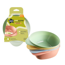 WEANING BABY EASY SCOOP WEANING BOWLS 4PK 6M+ x 4
