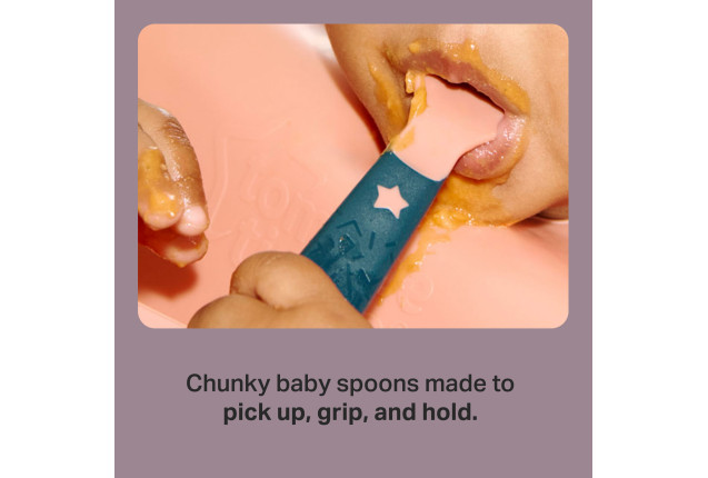 WEANING BABY EASIGRIP FEEDING SPOONS 5PK 6M+ x 5 1