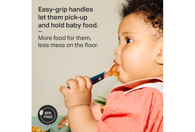 WEANING BABY EASY SCOOP WEANING BOWLS WITH LIDS x 2