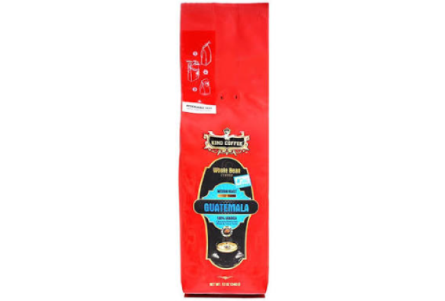 King Coffee Guatemala Whole Bean Coffee 340gr x 12