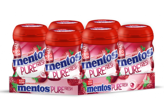 Mentos Pure Fresh Gum Strawberry 61.25g x 72