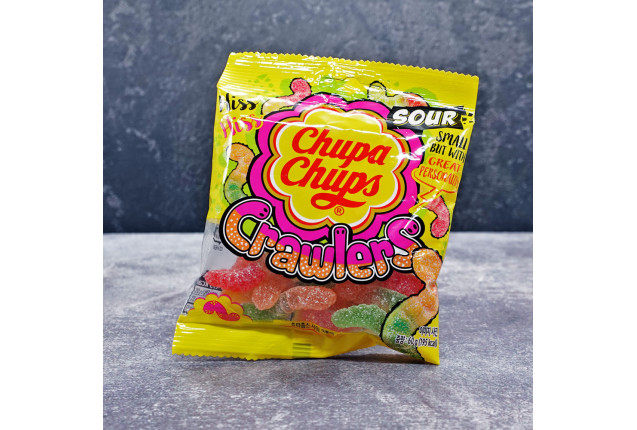 Chupa Chups Hiss Crawlers Sanded Worm Mixed Fruits 90g x 30