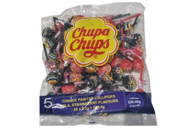Chupa Chups Lollipops Colors Cola & Strawberry 539.4g x 18