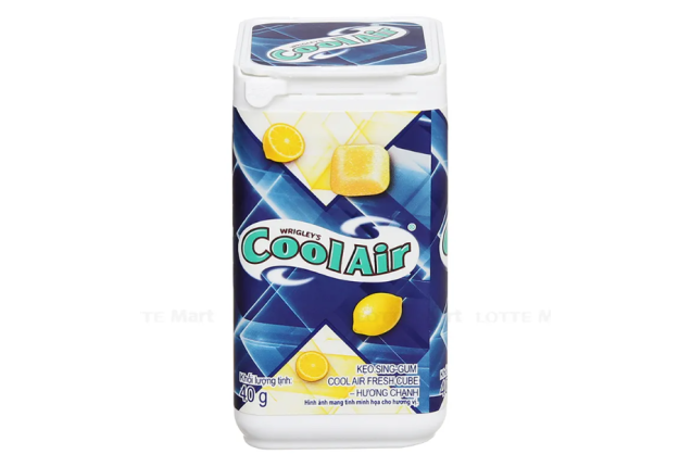 Wrigley's Cool Air Fresh Cube Lemon Gum 40g x 6