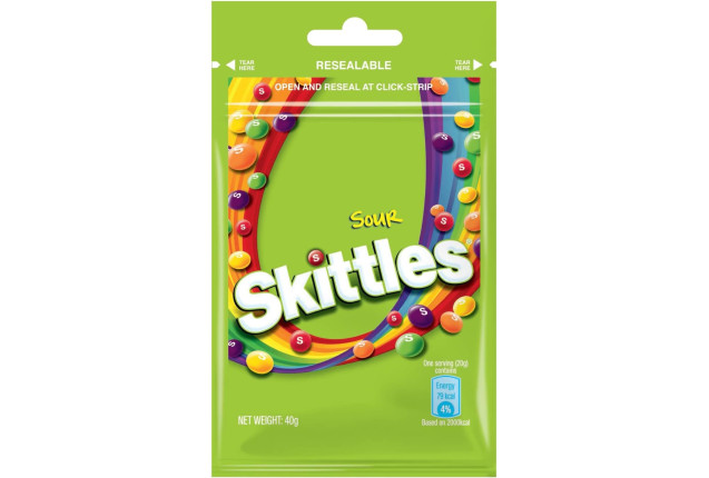 Wrigley Skittles Fruits Candy Sour Flavor 40g x 6