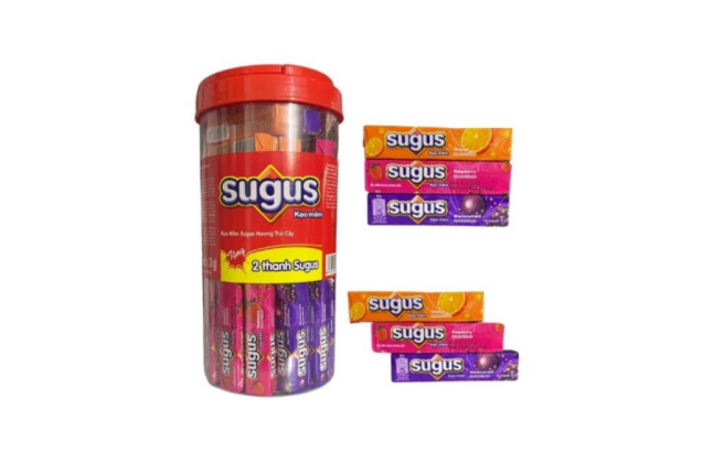 Sugus Mixed Fruit Flavored Chews (Orange, Blackcurrant, Raspberry) 30g x 12