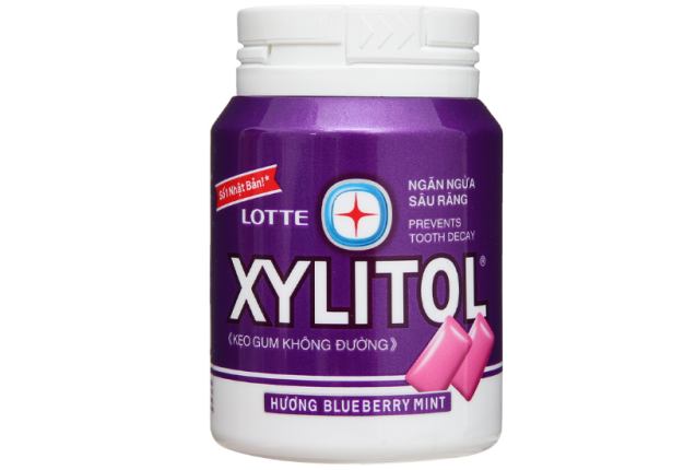 Lotte Xylitol Blueberry Mint Gum 55.1g x 12