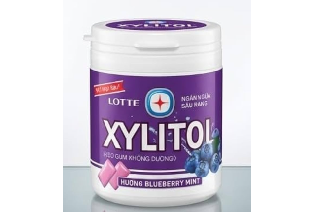 Lotte Xylitol Blueberry Mint Gum 130.5g x 6