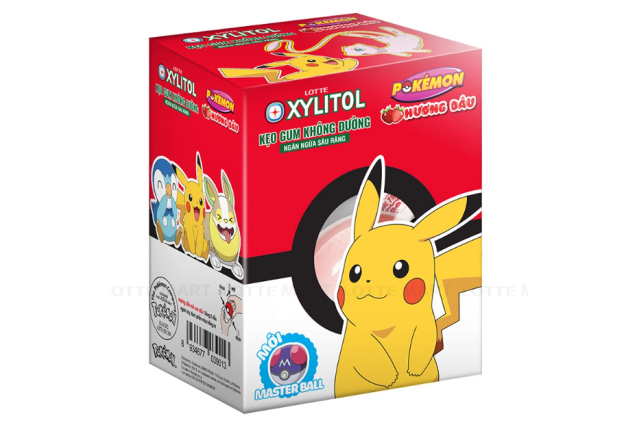 Lotte Pokemon Gum Blowing Strawberry Flavor With Stamp 3g x 72