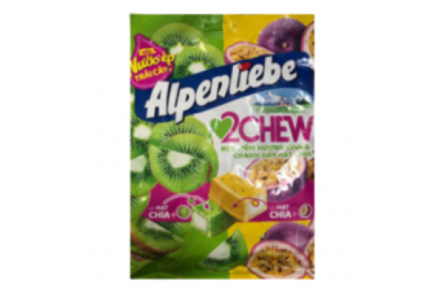 Alpenliebe 2 Chew Kiwi Passion Fruit Chia Seeds 220.5g x 24