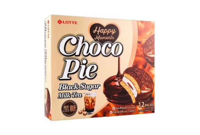 Lotte ChocoPie Milk Tea 12P 336g x 8