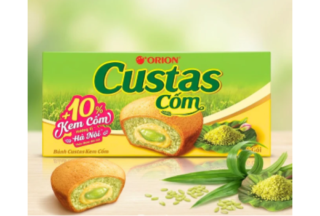 Orion Custas Cream Green Rice 141g x 16