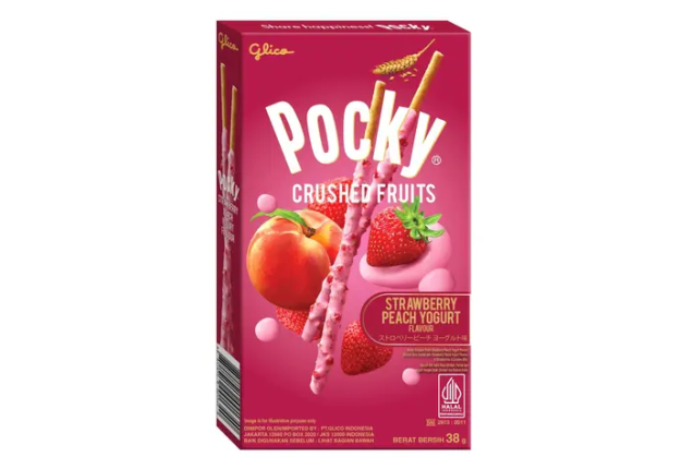Pocky Crushed Fruit Strawberry and Peach Yoghurt Biscuit Stick 38g x 60