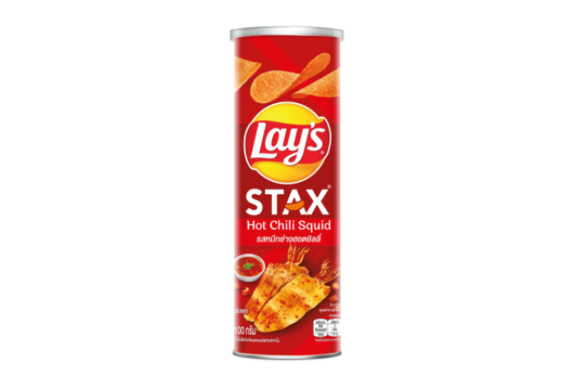 Lay's Stax Hot Chili Squid Potato Chips 100g VN x 16
