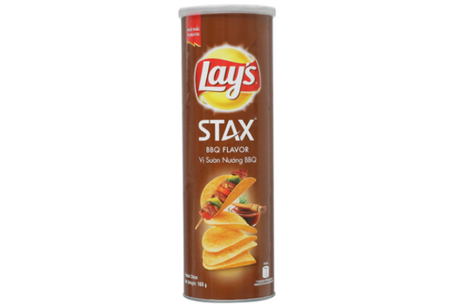 Lay’s Stax BBQ Potato Chips 145g VN x 18
