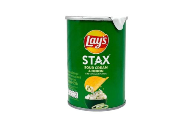 Lay's Stax Sour Cream Onion Potato Chips - Halal 42g x 24