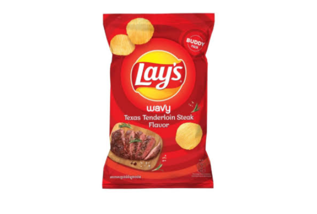 Lay's Wavy Texas Tenderloin Steak Snack 90g x 40