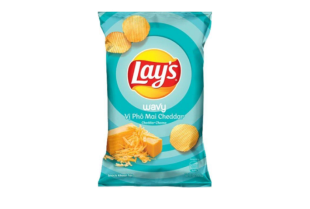 Lay's Wavy Cheese Cheddar Flavor Potato Snack 90g x 40