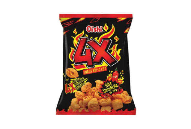 Oishi Snack Corn 4 Layers – Sriracha Sauce Spicy 34g x 80