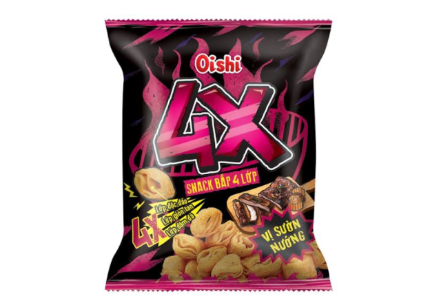 Oishi Corn 4 Layers Grilled Rib Flavor 34g x 80