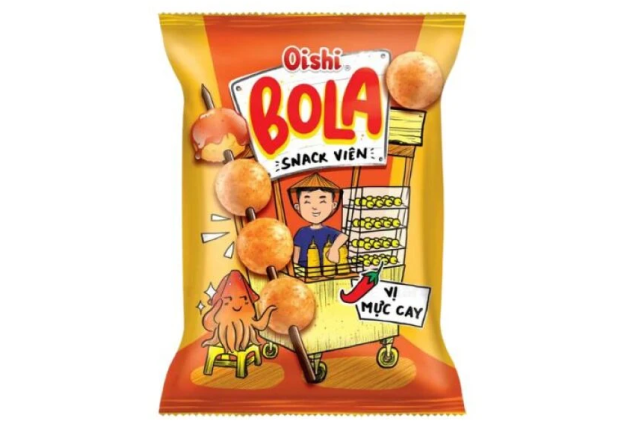 Oishi Snack BoLa Spicy Squid Flavor Balls 34g x 80