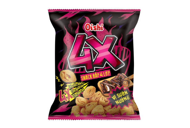 Oishi Corn 4 Layers Grilled Rib Flavor 68g x 60