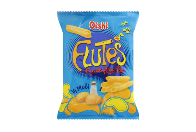 Oishi Flutes Snack Potatoes Salt 68g x 60