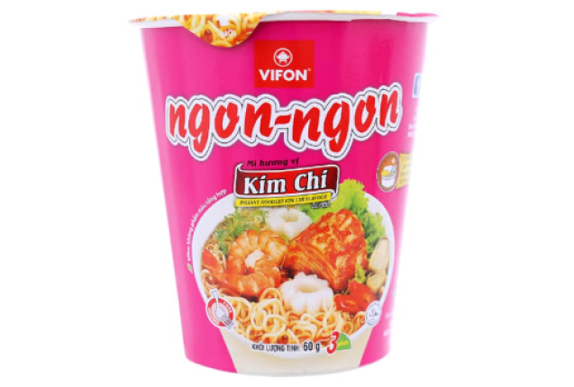 Vifon Ngon Ngon Instant Noodles Kim Chi Flavour 60g x 24