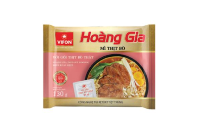 Vifon Hoang Gia Instant Noodle With Real Beef 130g x 18