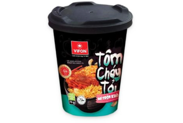 Vifon Dry Mixed Noodles Shrimp With Garlic Oil 75g x 24