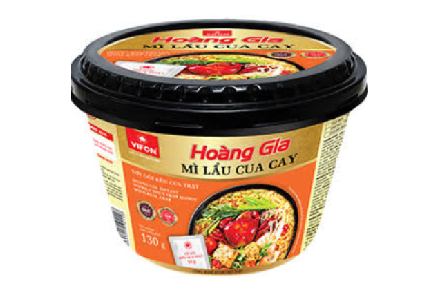 Vifon Gia Instant Noodle Spicy Crab Hot Pot With Real Crab 130g x 12