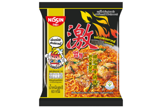 Nissin Korean Hot Chilli Chicken Dry Instant Noodle 71g x 30