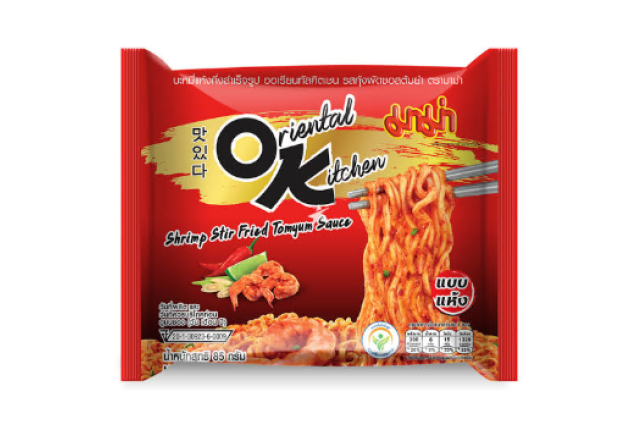 MaMa Dried Instant Noodles Oriental Kitchen Shrimp Stir Fried Tom Yum Sauce Flavour 85g x 24