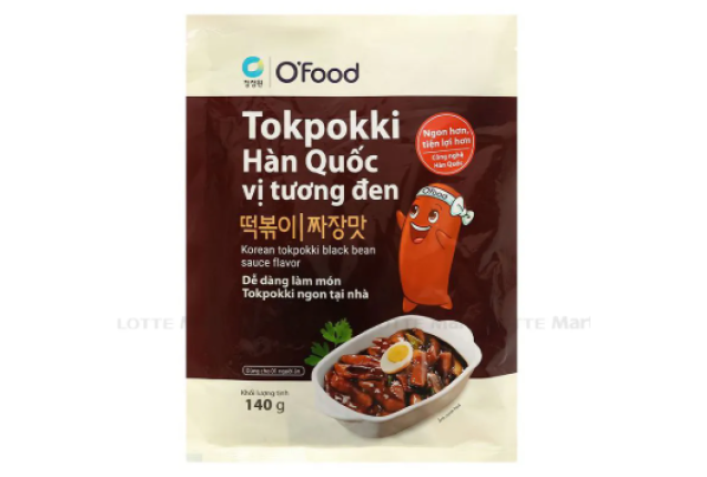 O'Food Korean Tokpokki Black Soy Sauce Flavor 140g x 24