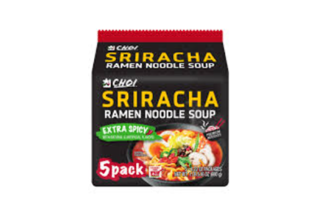 Choi Sriracha Ramen Noodle Soup Extra Spicy Flavor 120g x 20
