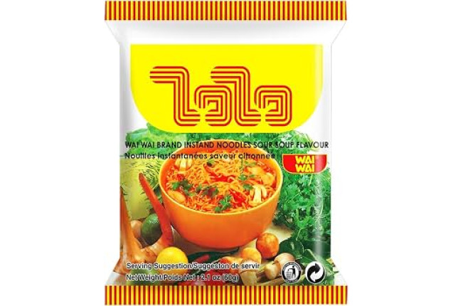 Wai Wai Spicy Sour Vegetarian Flavour Instant Noodles 60g x 30