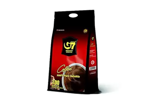 G7 Pure Black Instant Coffee 100 Sachets x 6