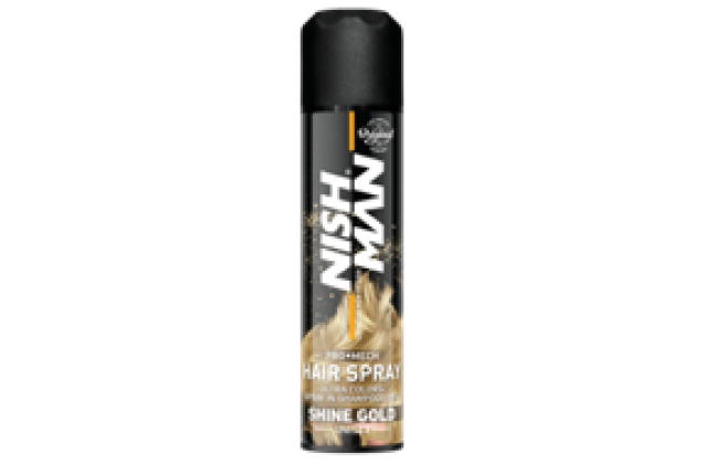 NISHMAN GLITTER HAIR SPRAY - GOLD (150 ML) x 24