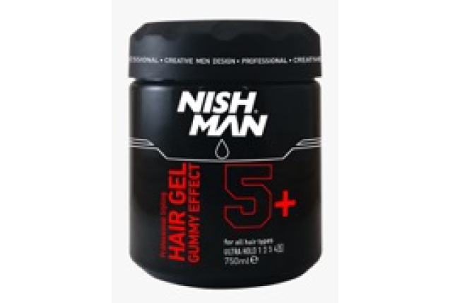 NISHMAN ULTRA STRONG GUM EFFECT HAIR GEL 5+  (750 ML) x 24