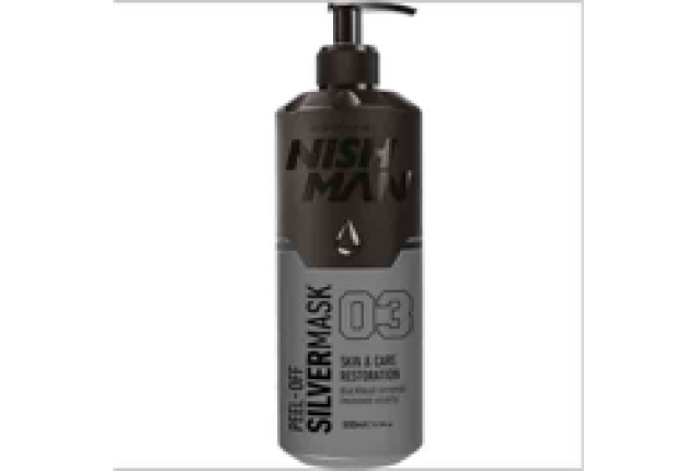 NISHMAN SILVER PEEL-OFF MASK With PUMP (200 ML) x 35