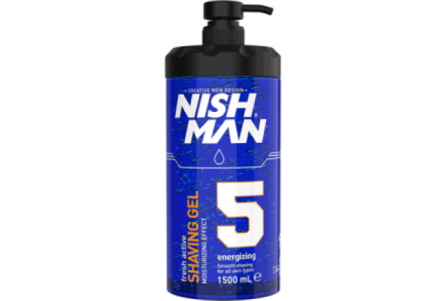NISHMAN SHAVING GEL 05 BLUE (1500 ML) x 12