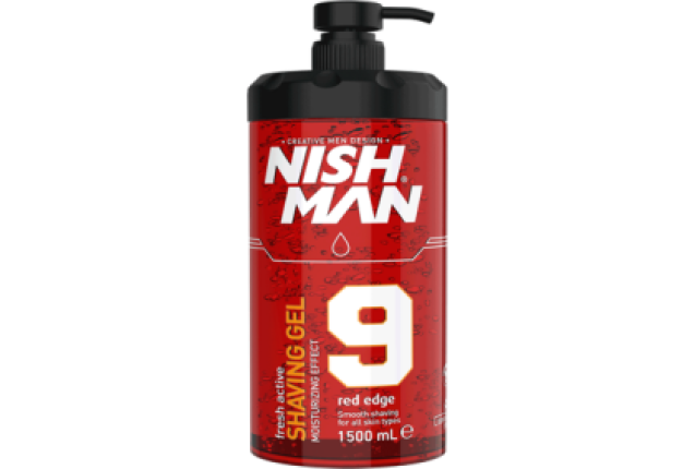 NISHMAN SHAVING GEL 9 RED EDGE (1500 ML) x 12