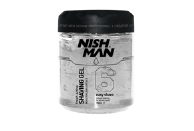NISHMAN JAR SHAVING GEL COLORLESS N.6 Without PUMP (750 ML) x 24