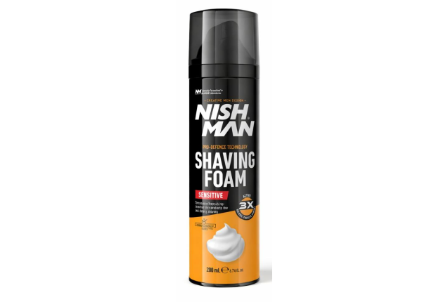 NISHMAN SHAVING FOAM SENSITIVE 200 ML x 24