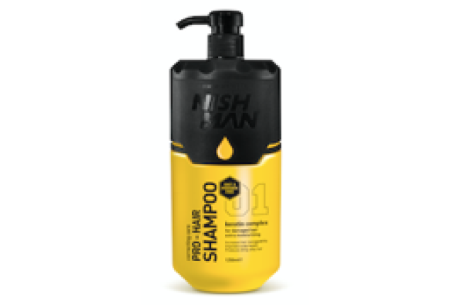 NISHMAN PROFESSIONAL HAIR SHAMPOO 01 (SALT&PARABEN FREE ) KERATIN COMPLEX (1250 ML) x 12