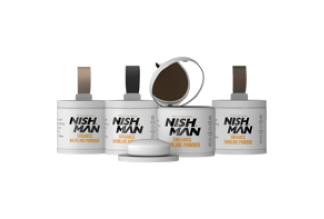 NISHMAN HAIRLINE POWDER BLACK (10 Gr) x 24
