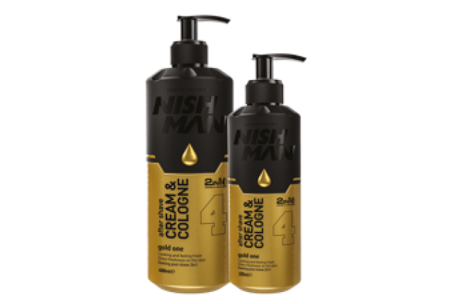 NISHMAN AFTER SHAVE CREAM + COLOGNE 2in1  (GOLD ONE) (400 ML) x 24