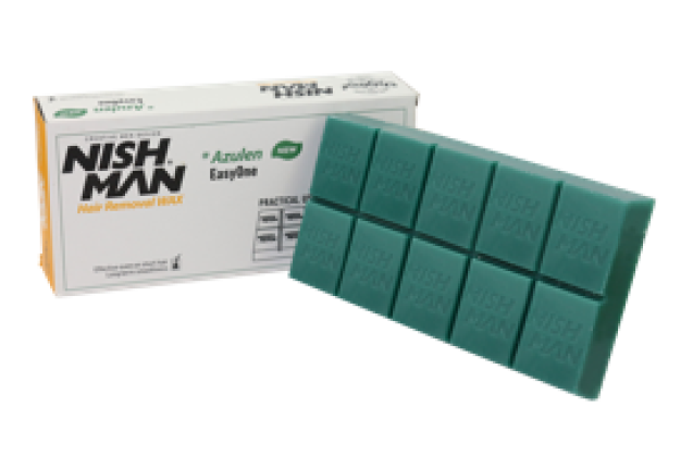 NISHMAN CHOCOLATE HARD EASY USE WAX (AZULEN )  (500ML) x 24